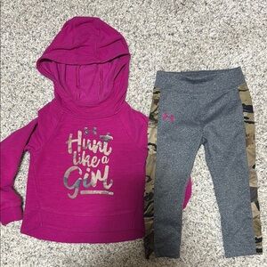 Under Armour Magenta Hoodie with Camo Print